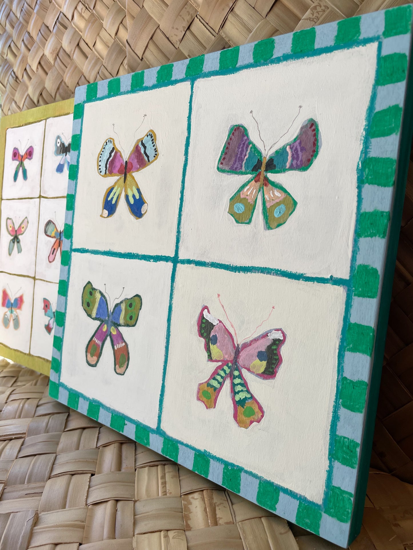 10 x 10 Teal Butterflies