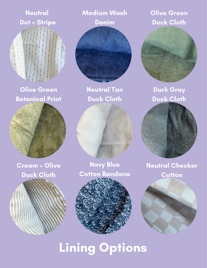 Plum & Olive Green Block Print Tote