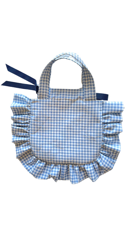 Cornflower Blue Gingham Tote