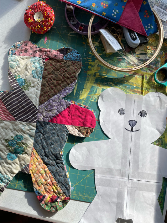 Quilted Teddy Bear Pattern & Tutorial