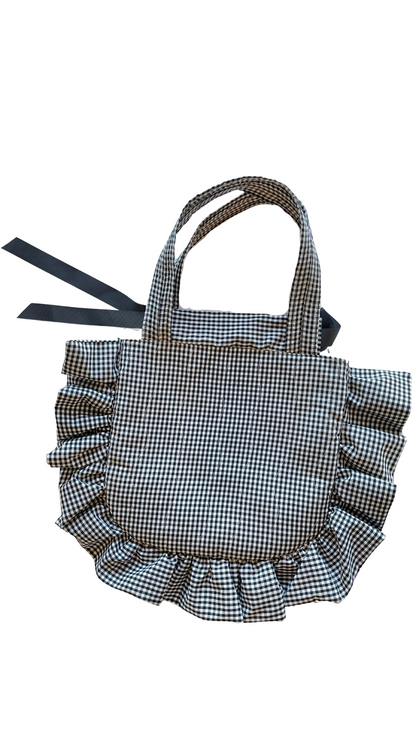 Black Gingham Tote