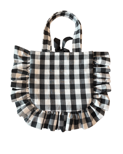 Black Gingham Tote